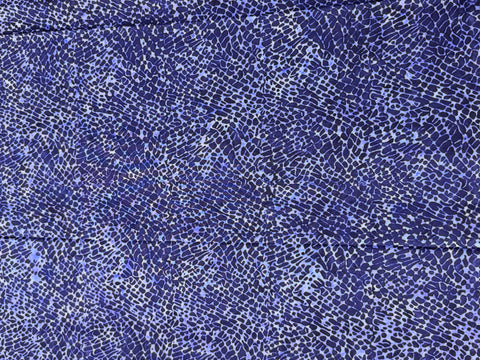 4 YARDS Anthology Batik Medium Purple Net Marbled Watercolors Batik Cotton Fabric 4 Yard