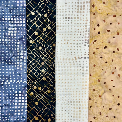 Assorted Batik 4 Half Yards Gray Grey Black Tan White Stash Builder Marbled Batik Cotton Batik Fabric 2 Total Yards A79