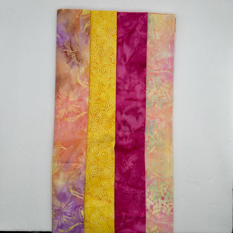 Assorted Batik 4 Half Yards Pink Yellow Peach Stash Builder Marbled Batik Cotton Batik Fabric 2 Total Yards A82