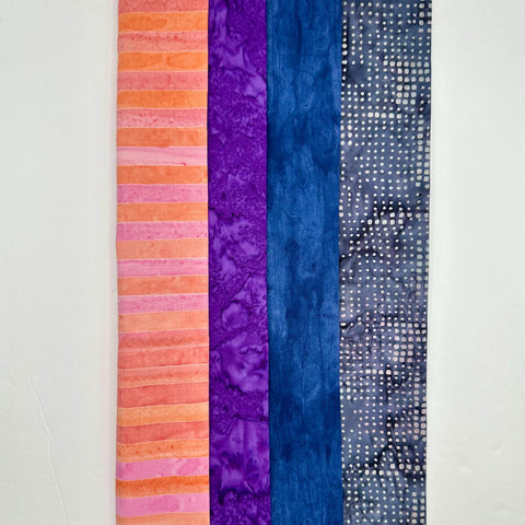 Assorted Batik 4 Half Yards Pink Purple Blue Gray Gray Dot Stash Builder Marbled Batik Cotton Batik Fabric 2 Total Yards A85