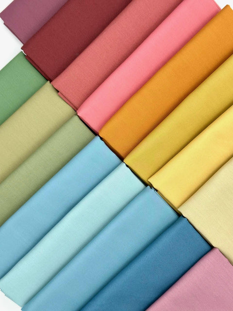 NEW Andover Century Solids Rainbow Edyta Sitar Laundry Basket Quilts LBQ 16 Half Yard Cuts Fabric Bundle