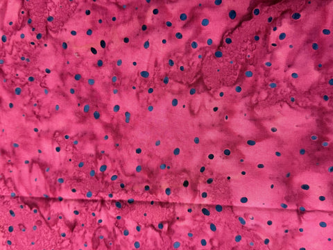 4 YARDS Anthology Batik Medium Wine Purple Blue Dot Marbled Watercolors Batik Cotton Fabric 4 Yard