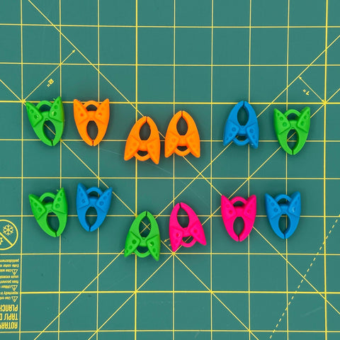 Sewing Bobbin Clip Thread Organization Bobbin Organization Blue Green Pink Orange Set of 12