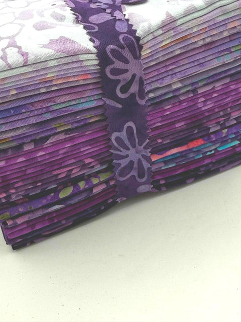 Java Batiks Purple Light to Dark Purple Batik Fat Quarters 20 Fqs Fabric 18 x 22 FQ-MASJAB-PUR2 New