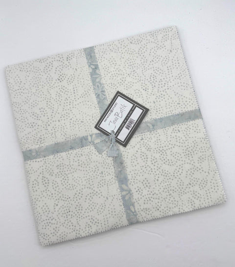 Java Batiks Winter Grey Gray Batik Layer Cake 10 x 10 Inch Fabric Squares SQ-MASJAB-WIN
