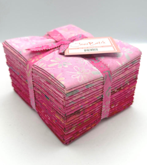 Java Batiks Pink Light to Dark Pink Batik Fat Quarters 20 Fqs Fabric 18 x 22 FQ-MASJAB-PIN2