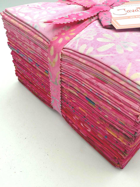 Java Batiks Pink Light to Dark Pink Batik Fat Quarters 20 Fqs Fabric 18 x 22 FQ-MASJAB-PIN2
