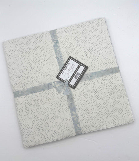 Java Batiks Winter Grey Gray Batik Layer Cake 10 x 10 Inch Fabric Squares SQ-MASJAB-WIN