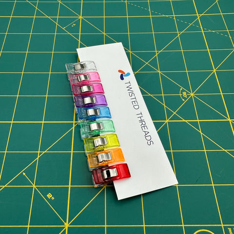Sewing Fabric Clips 9 Pieces Sewing Quilting Binding Clip 9 Pack Rainbow Set