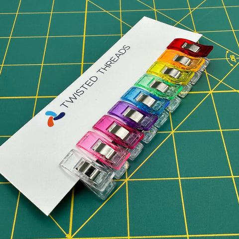 Sewing Fabric Clips 9 Pieces Sewing Quilting Binding Clip 9 Pack Rainbow Set