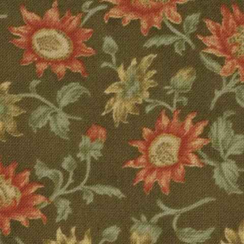 Moda OOP Collection for a Cause 2008 Tradition Floral Red Blue Tan Jelly Roll 2.5 Inch Strips Fabric