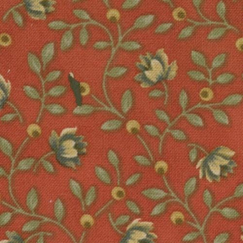 Moda OOP Collection for a Cause 2008 Tradition Floral Red Blue Tan Jelly Roll 2.5 Inch Strips Fabric