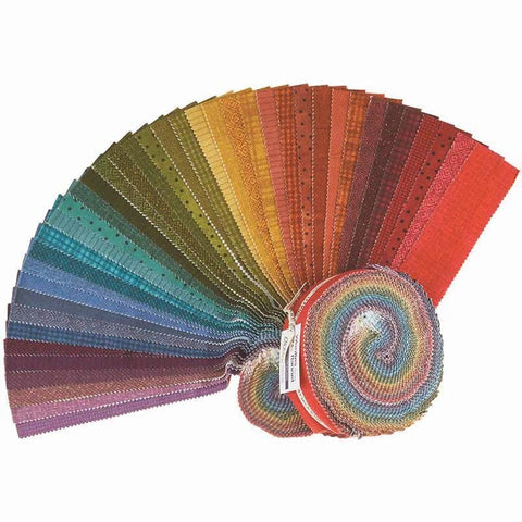 Maywood Woolies Colors Volume 2 Bonnie Sullivan Flannel Rainbow Plaid Polka Dot Stripe Cotton Flannel 40 2.5 inch Strips Fabric Jelly Roll