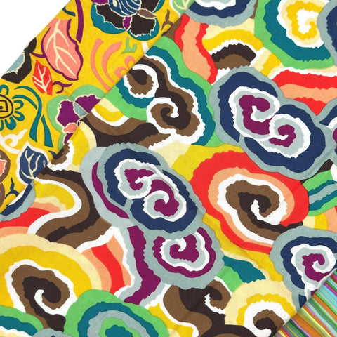 Rowan + Freespirit Kaffe Fassett 4 Piece HY Yellow Green Stash Builder Half Yards Quilting Cotton Fabric KFHY-11