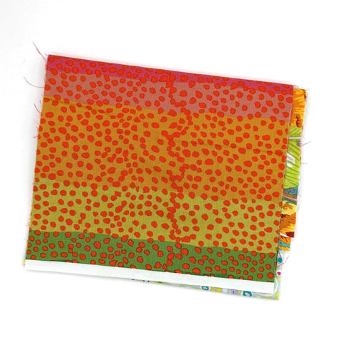 OOP Rowan Freespirit Kaffe Fassett 4 Piece 9 In QY Stash Pink Orange Yellow Feather Mille Builder Quarter Yard Quilting Cotton Fabric KFQY9