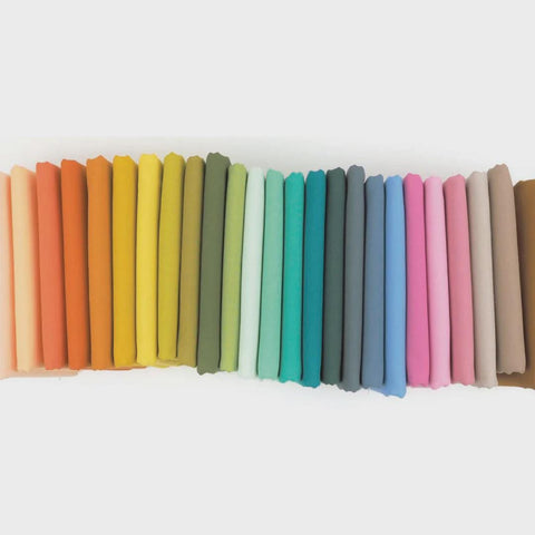 NEW Moda Bella Solids Elizabeth's Favorites Elizabeth Hartman Solid Blender Rainbow Cotton Charm Square 5 inch Fabric