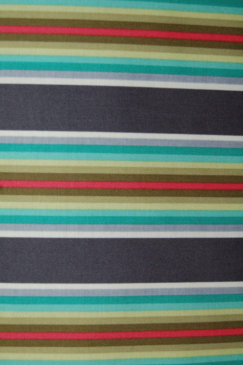 OOP BTHY FreeSpirit Tula Pink Chipper Tick Tock Stripe Mint Gray Teal Pink Cotton Blender Fabric Half Yard RARE PWTP082