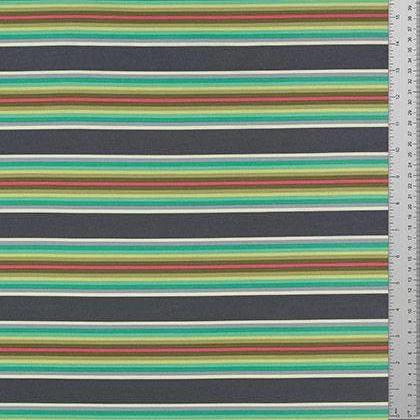 OOP BTHY FreeSpirit Tula Pink Chipper Tick Tock Stripe Mint Gray Teal Pink Cotton Blender Fabric Half Yard RARE PWTP082