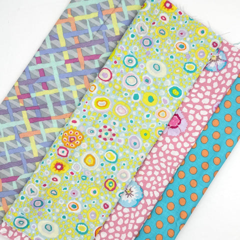 OOP Rowan Freespirit Kaffe Fassett 4 Piece Chubby Thirds 14-15 Inch Stash Builder Third Yards Quilting Cotton Fabric KCT8