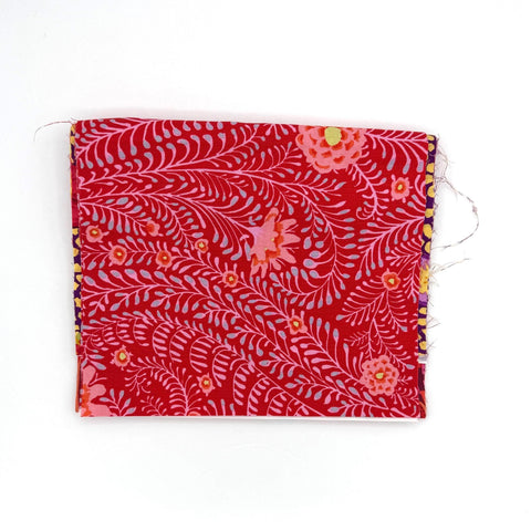 OOP Rowan Freespirit Kaffe Fassett 4 Piece 9 Inch QY Red Brown Floral Spiral Pink Stash Builder Quarter Yards Quilting Cotton Fabric KFQY7