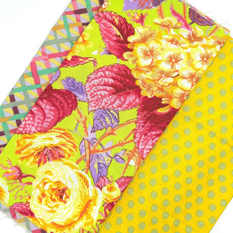 OOP Rowan Freespirit Kaffe Fassett 4 Piece Chubby Thirds 14-15 Inch Stash Builder Third Yards Quilting Cotton Fabric KCT11