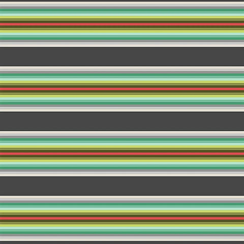 OOP BTHY FreeSpirit Tula Pink Chipper Tick Tock Stripe Mint Gray Teal Pink Cotton Blender Fabric Half Yard RARE PWTP082