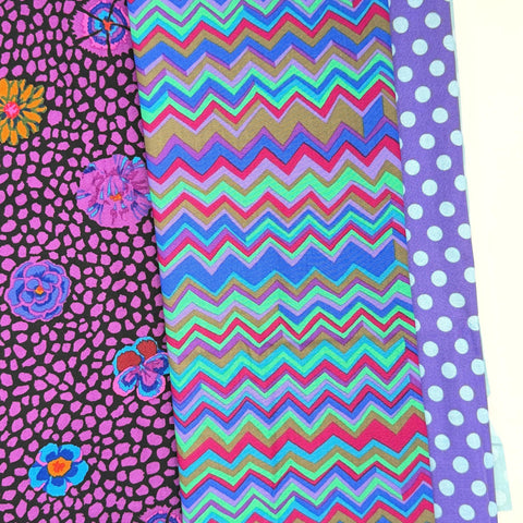 OOP Rowan Freespirit Kaffe Fassett 4 Piece Chubby Thirds 14-15 Inch Stash Builder Third Yards Quilting Cotton Fabric KCT7