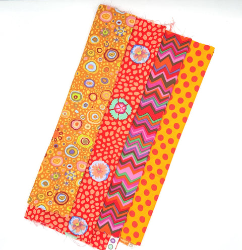 OOP Rowan Freespirit Kaffe Fassett 4 Piece Chubby Thirds 14-15 Inch Stash Builder Third Yards Quilting Cotton Fabric KCT6