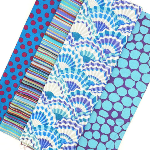 OOP Rowan Freespirit Kaffe Fassett 4 Piece Chubby Thirds 14-15 Inch Stash Builder Third Yards Quilting Cotton Fabric KCT2