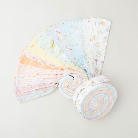 Little Chicks Baby Jelly Roll Maywood Woolies Flannel Blue Green Grey Gray Yellow Peach Cotton Flannel 40 2.5 inch Strips Fabric Jelly Roll