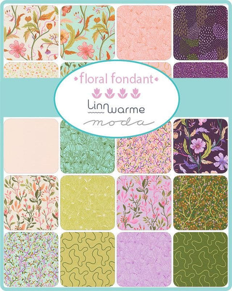 NEW Moda Floral Fondant Linn Warme Floral Cotton Fabric Jelly Roll 2.5 inch Strips