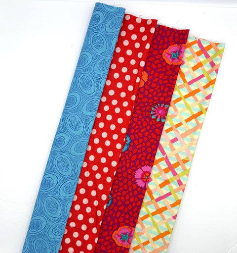 Rowan Freespirit Kaffe Fassett 4 Piece HY Stash Builder Half Yards Quilting Cotton Fabric KFHY-110