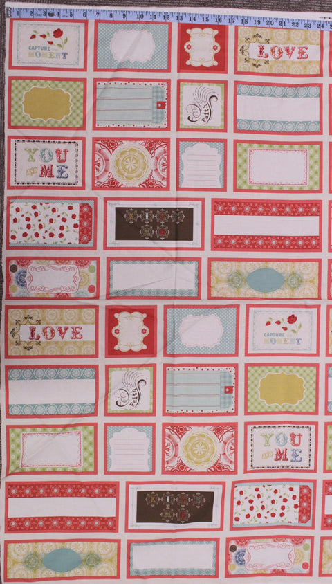 OOP Moda Odds and Ends Cosmo Cricket Quilt Project Label 24 Inch Panel 37040 PAN6