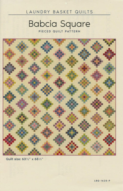 Laundry Basket Quilts LBQ Babcia Square Printed Quilt Pattern 63.5 x 65.5
