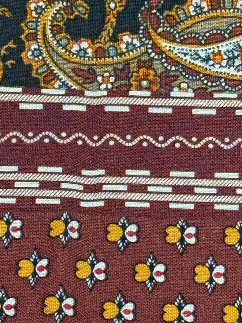 Civil War Reproduction Fabric 6 Inch Strips by 21/22 Brown Red Rust 6 Piece Bundle D38