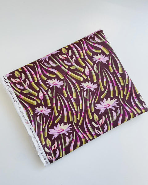 OOP FreeSpirit Tula Pink Acacia Quills Purple Floral Cotton Fabric Half Yard PWTP038