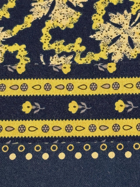 Civil War Reproduction Fabric 6 Inch Strips by 21/22 Indigo Pewter & Honey Gold 6 Piece Bundle D42