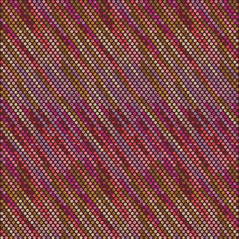 OOP FreeSpirit Tula Pink Acacia Pixel Dot Pomegranate Pink Cotton Fabric Half Yard PWTP042
