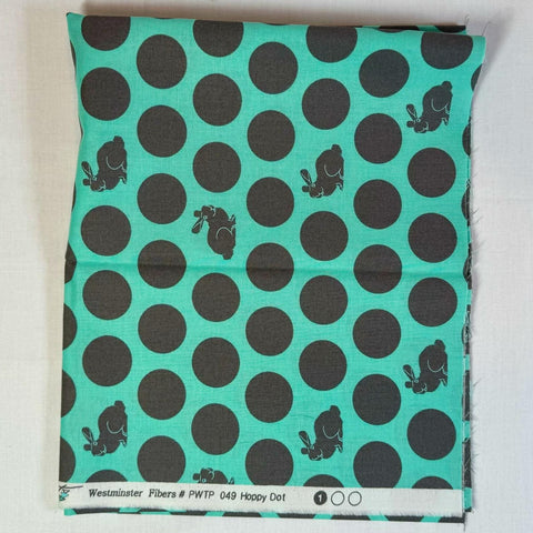 OOP FreeSpirit Tula Pink Fox Field Hoppy Dot Shade Green Cotton Fabric Fat Quarter PWTP049