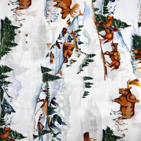 BTY OOP Alexander Henry North By Northwest 1993 Outdoorsy White Cotton Fabric