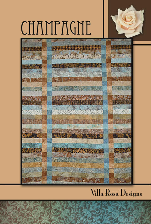 Villa Rosa Designs Champagne Quilt Pattern Card 46 x 64