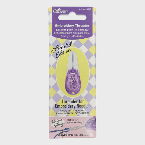 Clover Embroidery Needle Threader Limited Edition Purple CLO8612
