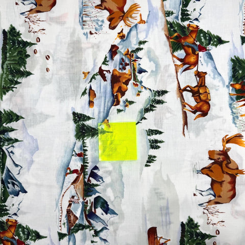 BTY OOP Alexander Henry North By Northwest 1993 Outdoorsy White Cotton Fabric