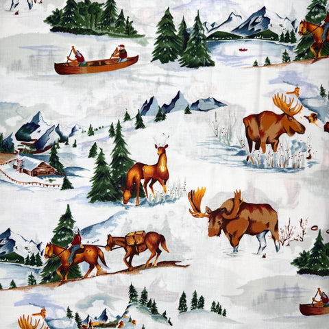 BTY OOP Alexander Henry North By Northwest 1993 Outdoorsy White Cotton Fabric