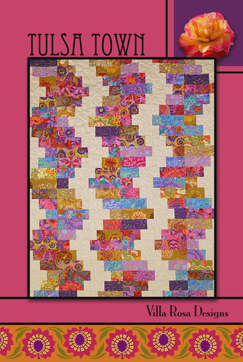 Villa Rosa Designs Tulsa Town Quilt Pattern Card 57 x 72
