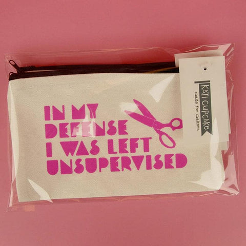 Kati Cupcake Zipper Pouch In My Defense I Was Left Unsupervised KC377