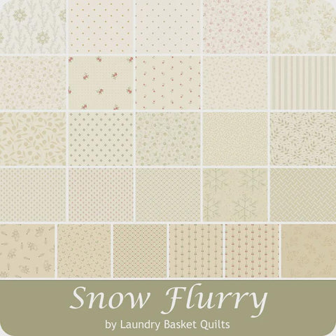 In Stock Andover Snow Flurry Cream Beige Tan Floral Edyta Sitar Laundry Basket Quilts LBQ 26 Fat Eighths F8 Fabric Bundle