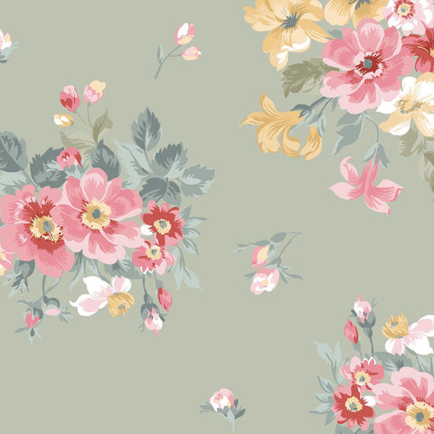 LA FLEUR Floral Maywood Woolies Flannel Pink Yellow Blue Green Cotton Flannel 40 2.5 inch Strips Flannel Fabric Jelly Roll