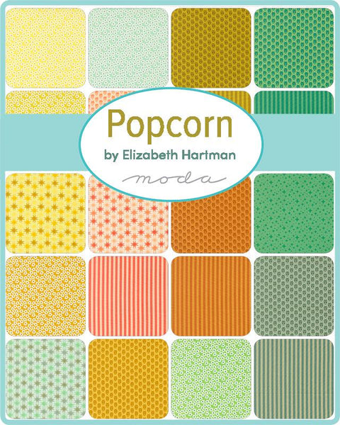 NEW Moda Popcorn Elizabeth Hartman Green Yellow Floral 5 Inch Charm Square