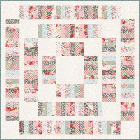 BTHY La Fleur Packed Tonal Red Floral Flannel Maywood Cotton Flannel Fabric 1/2 Yard 10993-R